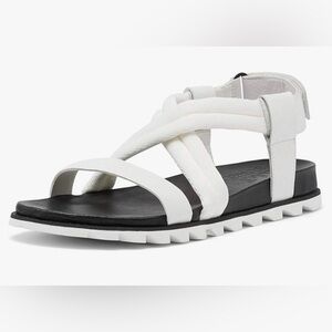 Sorel Women Crisscross Slingback Roaming Decon Sandal Size US 10 White Leather